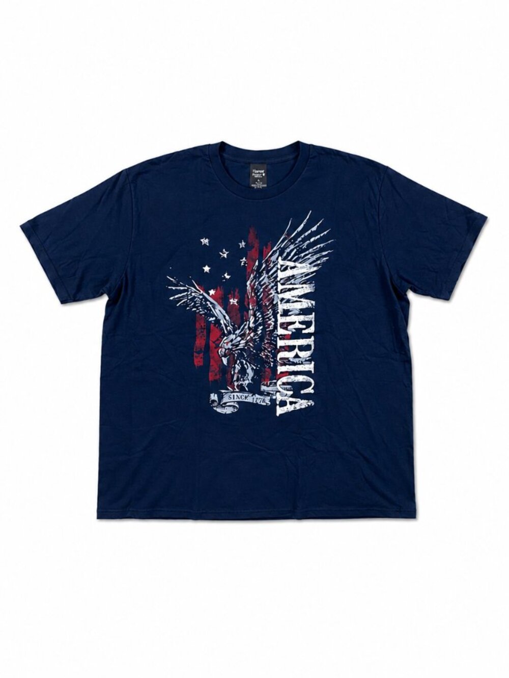 Hanes Men’s XL Navy America Eagle Patriotic Graphic T-Shirt NWOT